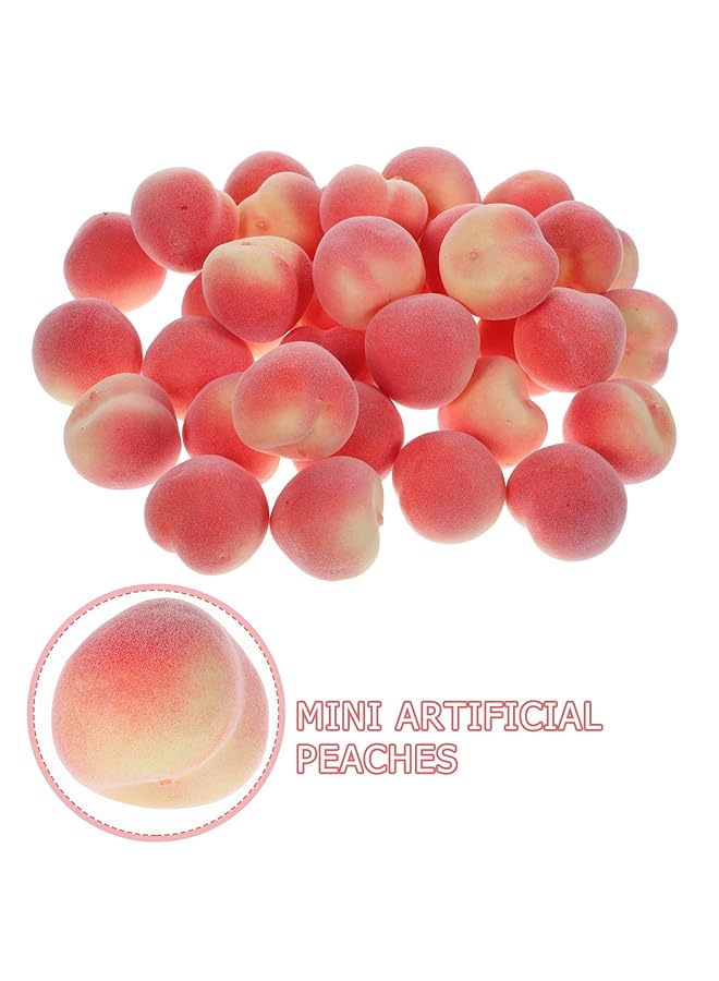KASTWAVE Ultra Realistic Artificial Peach Premium Foam Miniature Fruit Lifelike Pink Decor & Photography Prop Ideal For Home Display Dollhouse Kids Education (3.5Cm 12 Pcs) - Image 5