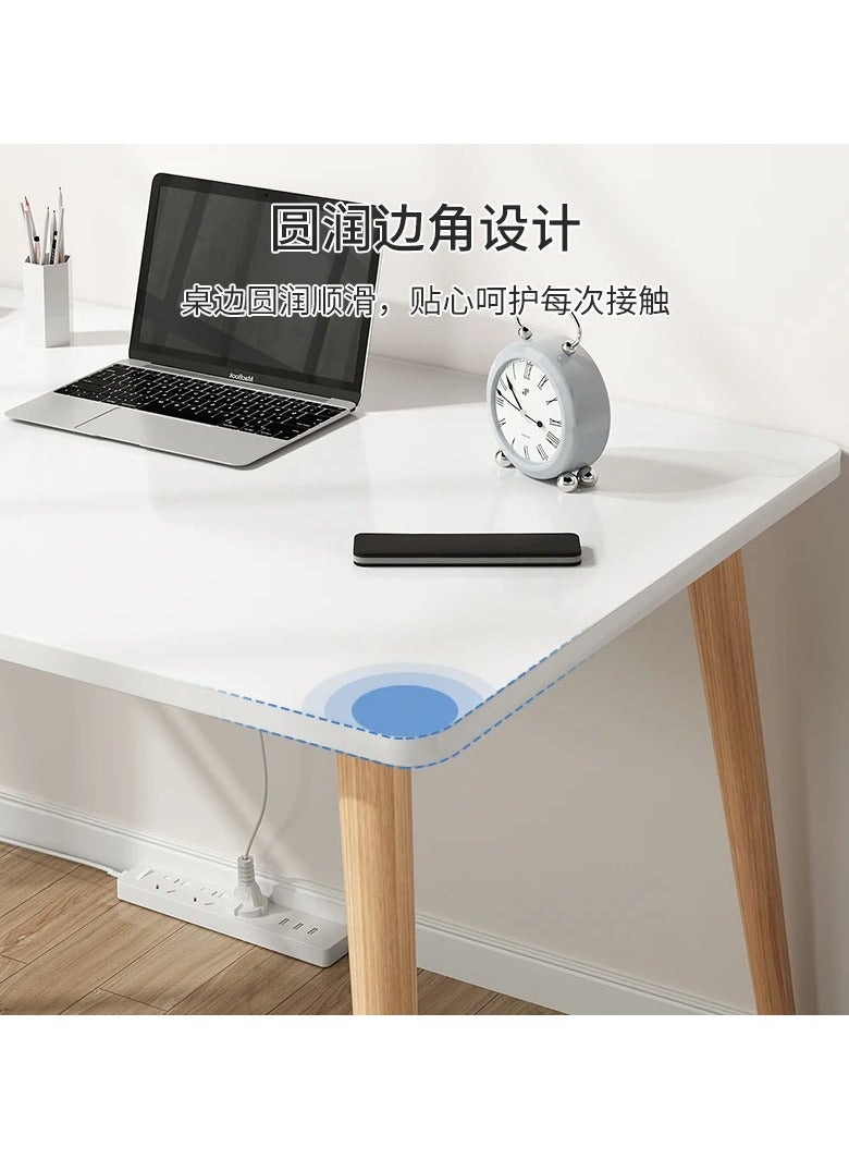 Generic Modern design table for office, home, computer and dining with beech wood legs and white top, easy to assemble  - Image 4