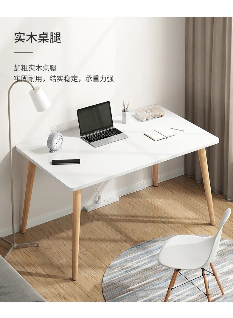 Generic Modern design table for office, home, computer and dining with beech wood legs and white top, easy to assemble  - Image 5