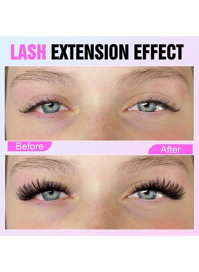 Pawotence Lash Clusters 280pcs Individual Lashes Cluster Eyelash Extensions 50D 9-16mm Mix Eyelash Clusters Lash Extension for Self Application at Home (50D, 0.07D, 9-16mm) - Image 2