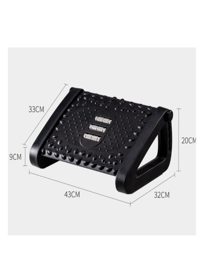 PENG GENERAL Foot Rest Under Desk at Work , Ergonomic 6-Height Adjustable footrest with Massage Rollers  - Image 5