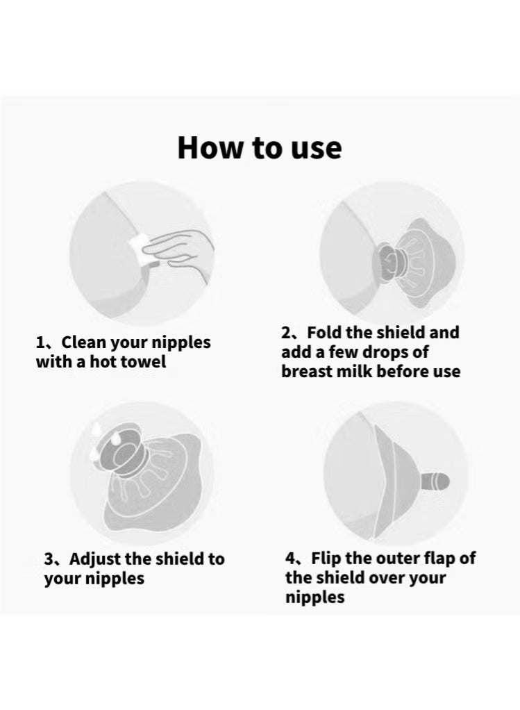 Jourvent Breastfeeding Nipple Shields for Latch Difficulties & Pain Relief - Soft Silicone Nipple Protectors for Sore & Cracked Nipples - Comes with Case (2-Pack) - Image 5