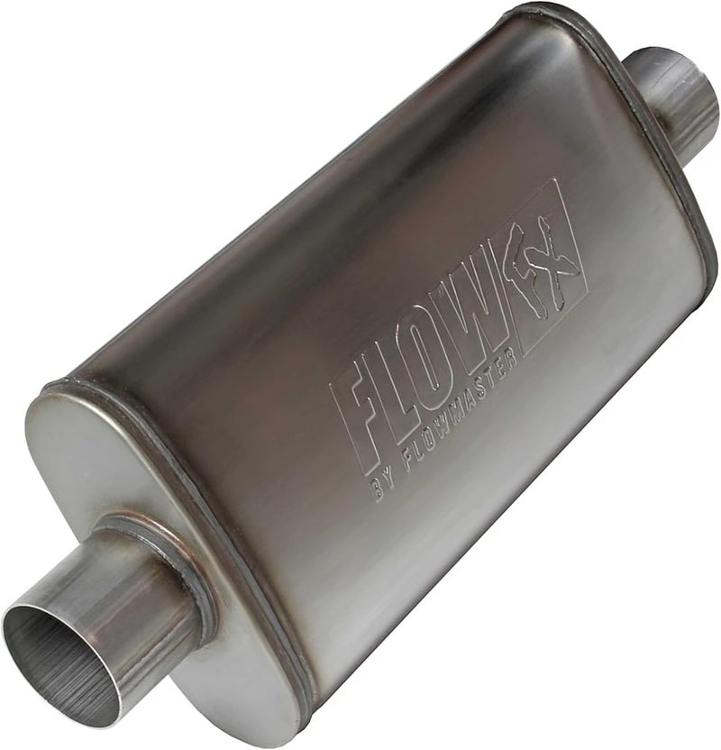 FLOWMASTER Flow FX Muffler – 3.00” Center In / 3.00” Center Out – Moderate Sound – Stainless Steel – Affordable Performance for Modern Trucks, Muscle Cars & Daily Drivers (71249) - Image 1