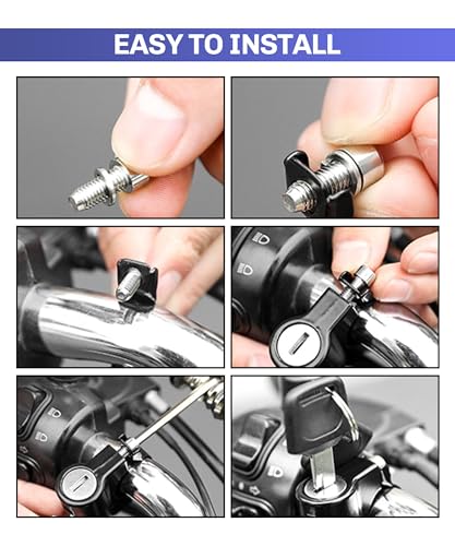 bylikeho 2Pcs Motorcycle Helmet LockMotorcycle Helmet Accessories Car Accessories Universal Helmet Lock Anti TheftHelmet Security Lock with KeysHelmet Locks for 2228mm - Image 5