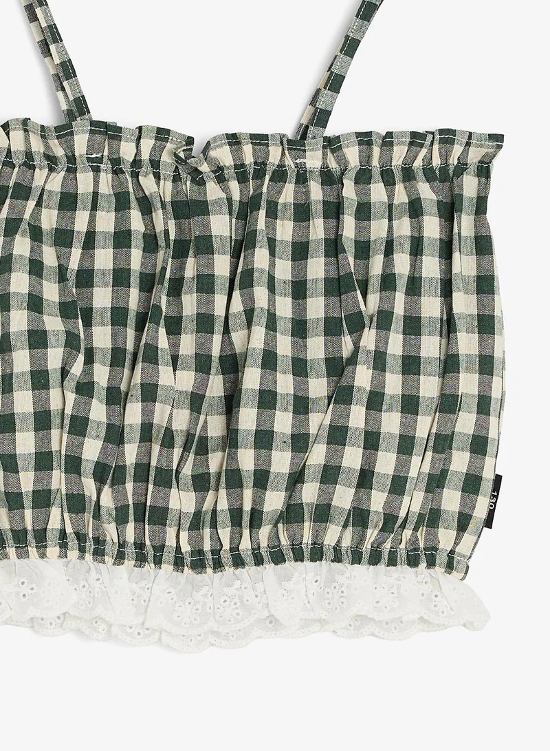 Pinata  Strappy Gingham Top and Pants Set for Women | Best Price UAE