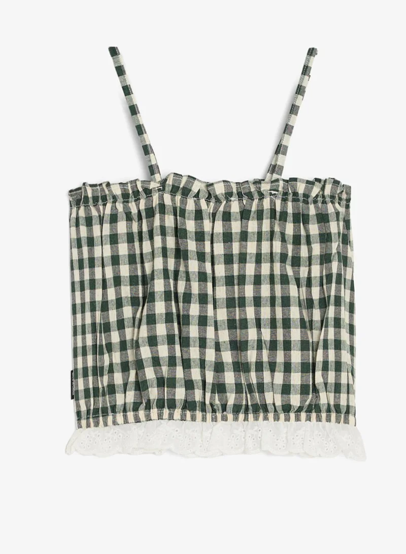 Pinata  Strappy Gingham Top and Pants Set for Women | Best Price UAE