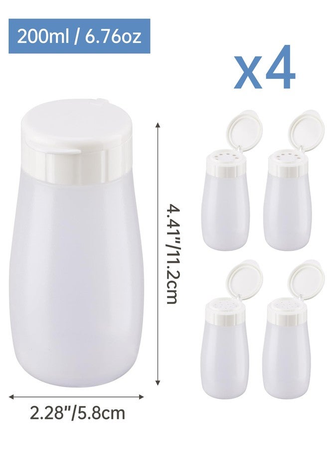 NiHome Dual-Hole Spice Bottles Set - Small & Large Hole Shakers for Powder and Granular Seasonings, BPA-Free Food-Grade Plastic, Transparent Sealed Jars for Camping, Picnic, BBQ (4PCS) - Image 3