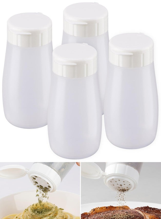 NiHome Dual-Hole Spice Bottles Set - Small & Large Hole Shakers for Powder and Granular Seasonings, BPA-Free Food-Grade Plastic, Transparent Sealed Jars for Camping, Picnic, BBQ (4PCS) - Image 1