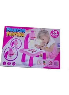 Kids Education Desk with Smart Projector - Kids Learning Table with Light Music and Graphic Projector Great Birthday Gift for Boys and Girls (Pink - One Size)