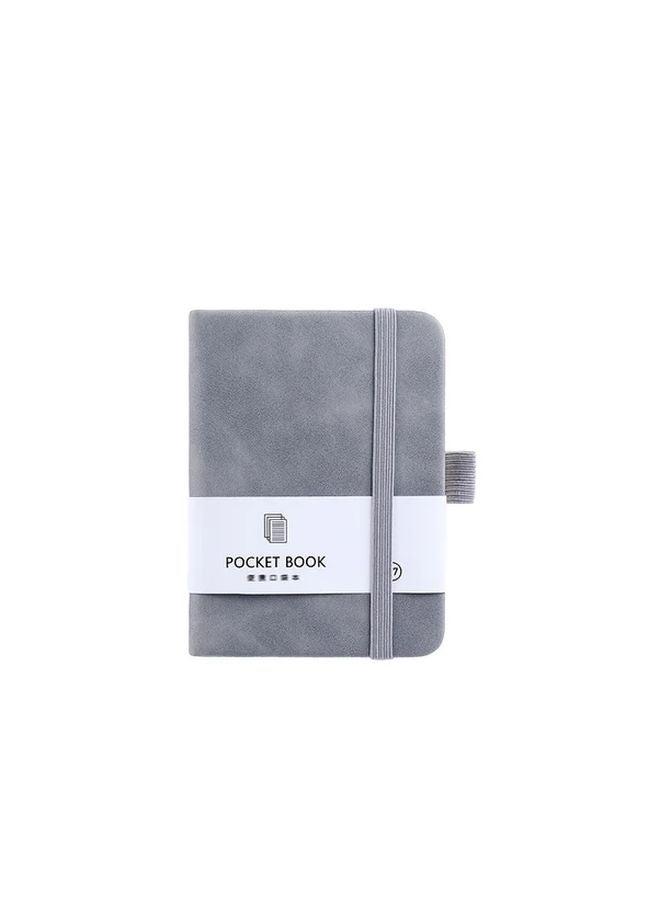 Black Portable A7 Pocket Notebook With Pen Holder Uncoated College Ruled Mini Diary For Notes - Image 5