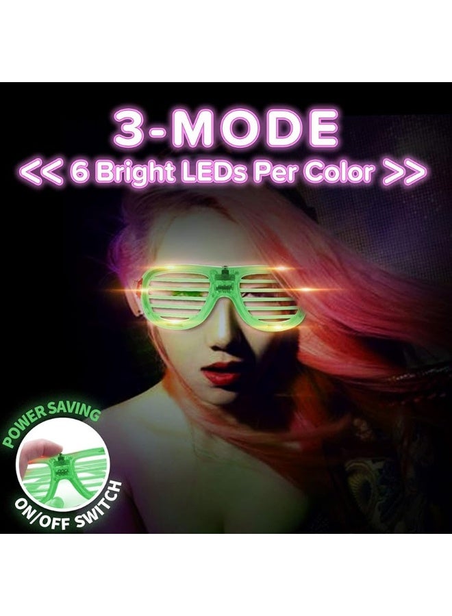 M.best نظارات LED المتلألئة للأطفال، هدايا حفلات، مجموعة حفلات مضيئة في الظلام للأطفال والبالغين - Image 2