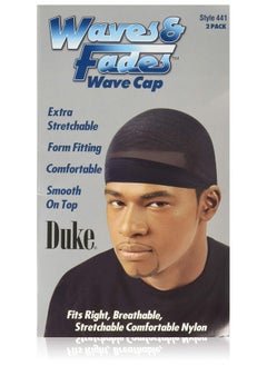 Duke Waves And Fades Wave Cap Black (2 Pack)  - Image 1