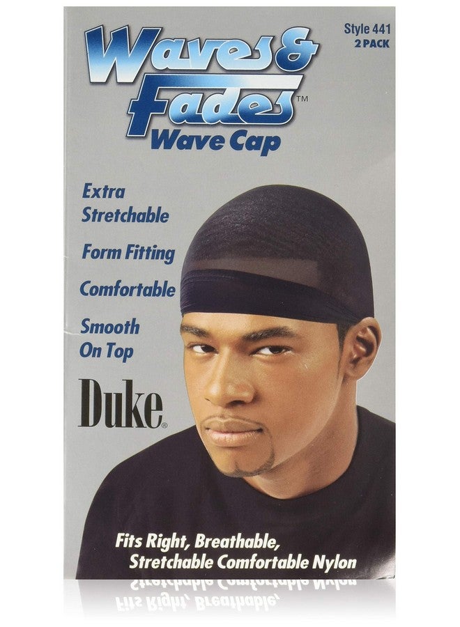 DUKE Waves And Fades Wave Cap Black (2 Pack) - Image 1