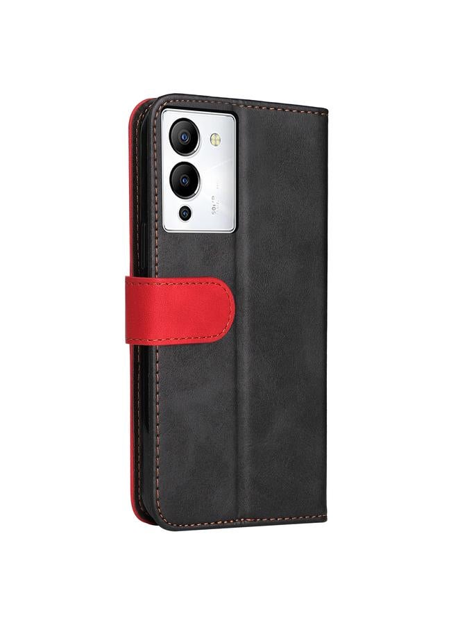 Zaboon Case For Infinix Note 12 / G96 Stitching-Color Leather Phone Case - Image 3