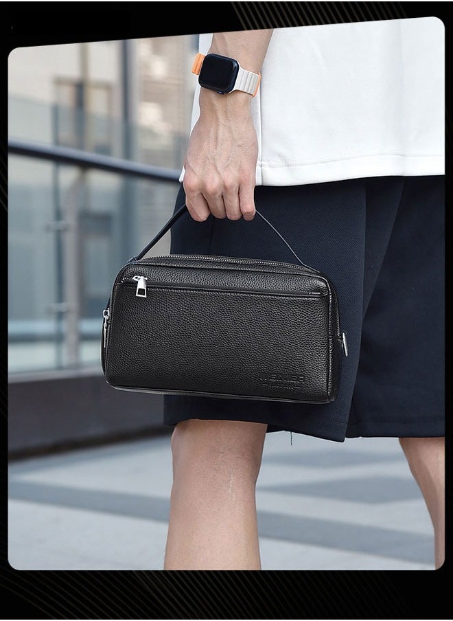 WEIXIER Men Business Messenger Bag Casual Large Capacity Water-proof PU Leather Wear Resistant Crossbody Bag  - Image 2