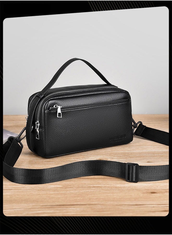 WEIXIER Men Business Messenger Bag Casual Large Capacity Water-proof PU Leather Wear Resistant Crossbody Bag  - Image 3