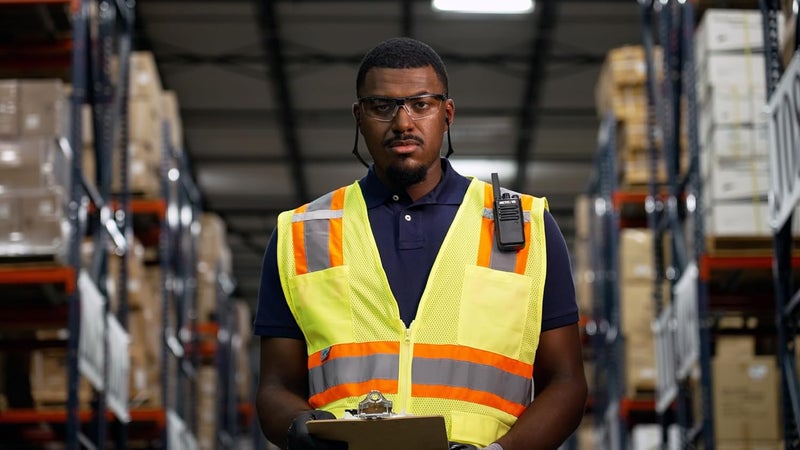 Pyramex Safety Class 2 Surveyor's Vest with 8 Pockets, Hi-Vis Lime, Size 5XL - Image 4