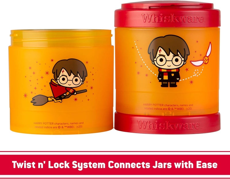 Whiskware Harry Potter Stackable Snack Containers for Babies, Kids, and Toddlers, 3 Stackable Snack Cups for School or Travel, Dobby, Elf, Formula and Cupholder Friendly, Dobby The Elf - Image 2