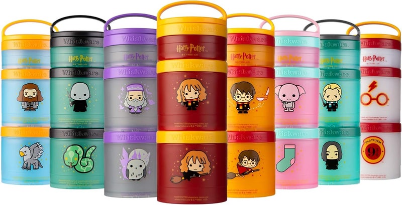 Whiskware Harry Potter Stackable Snack Containers for Babies, Kids, and Toddlers, 3 Stackable Snack Cups for School or Travel, Dobby, Elf, Formula and Cupholder Friendly, Dobby The Elf - Image 4
