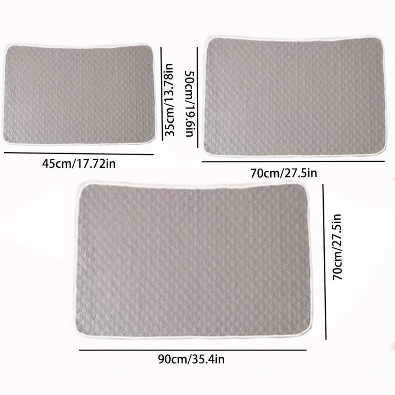 3 Pcs Reusable Washable Large Dog Pee Pads Gray 50cm X 70cm Non Slip Puppy Training Pads With Odor Control Leakproof Indoor Outdoor Pet Potty For Housebreaking Crate Liner Potty Training Aid Easy Clean - Image 4