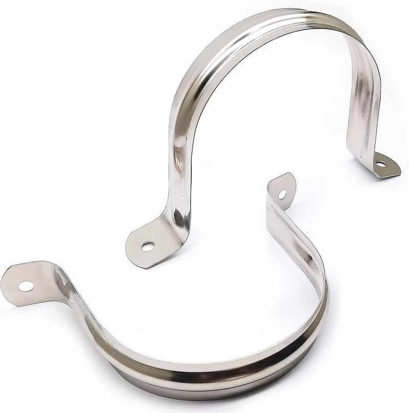 NGe 4inch Rigid Pipe Strap Clamp-Two Hole Strap-U Bracket Tube Clip-Stainless Steel Heavy Duty Pipe Fasten Holder-Secures Conduit，4Pcs（115mm) - Image 1