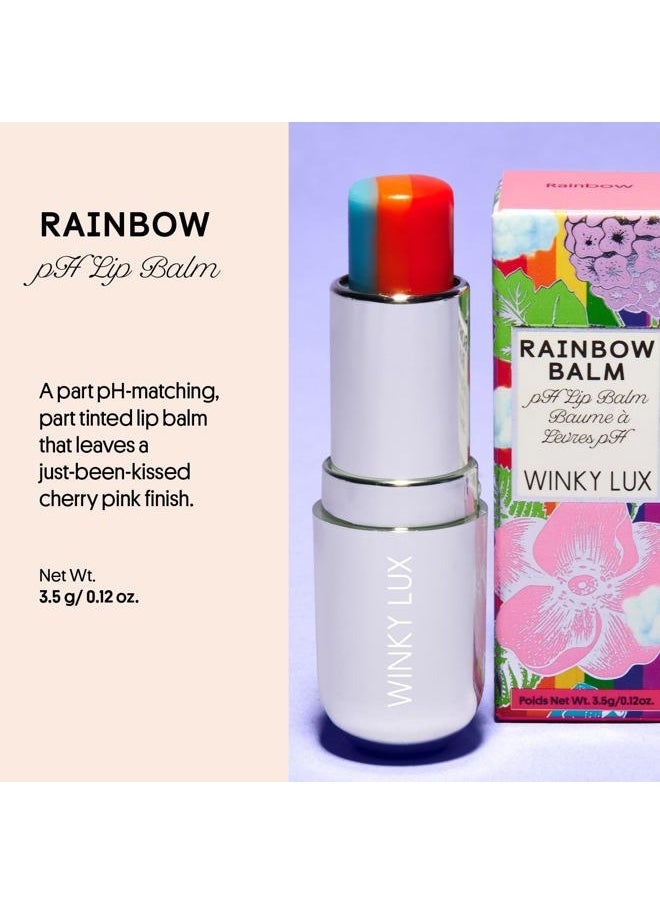 Winky Lux - Rainbow pH Tinted Lip Balm, Hydrating Lip Balm, Cherry Pink Tint With Vitamin E and Jojoba Oil to Moisturizer Lips, Vegan & Cruelty Free - Image 1