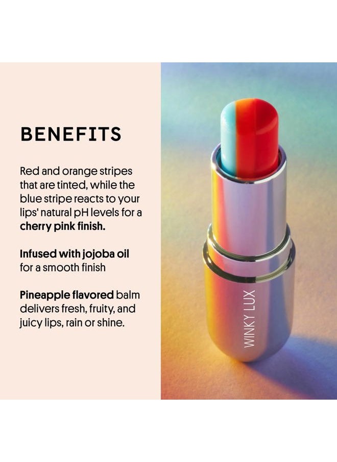 Winky Lux - Rainbow pH Tinted Lip Balm, Hydrating Lip Balm, Cherry Pink Tint With Vitamin E and Jojoba Oil to Moisturizer Lips, Vegan & Cruelty Free - Image 1