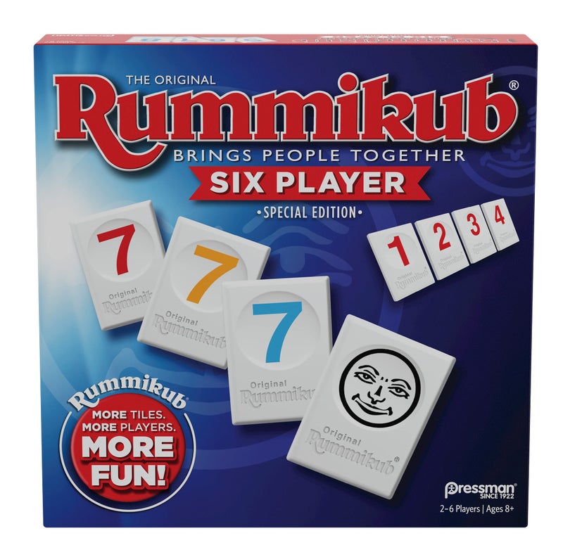 Pressman Rummikub Six Player Edition - The Classic Rummy Tile Game - More Tiles and More Players for More Fun! by Pressman , Blue - Image 1