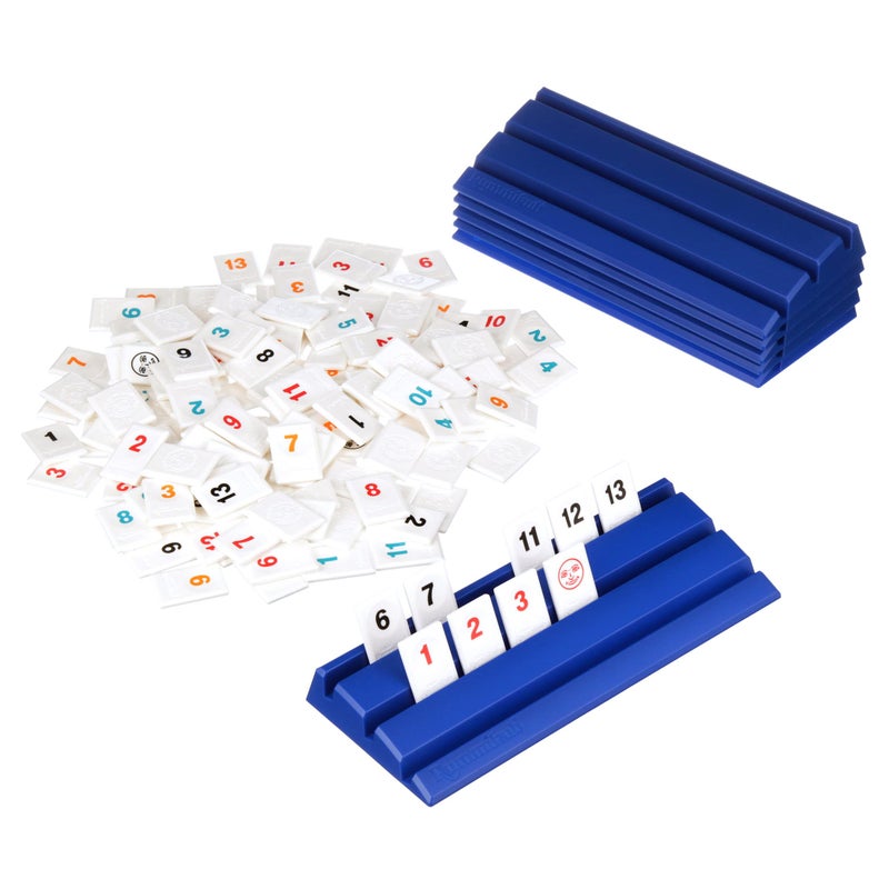 Pressman Rummikub Six Player Edition - The Classic Rummy Tile Game - More Tiles and More Players for More Fun! by Pressman , Blue - Image 4