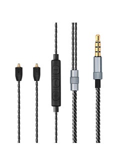 Hi-Fi MMCX Cable for Shure SE215 SE425 SE535 SE846 UE900 Black Band Wheat Edition