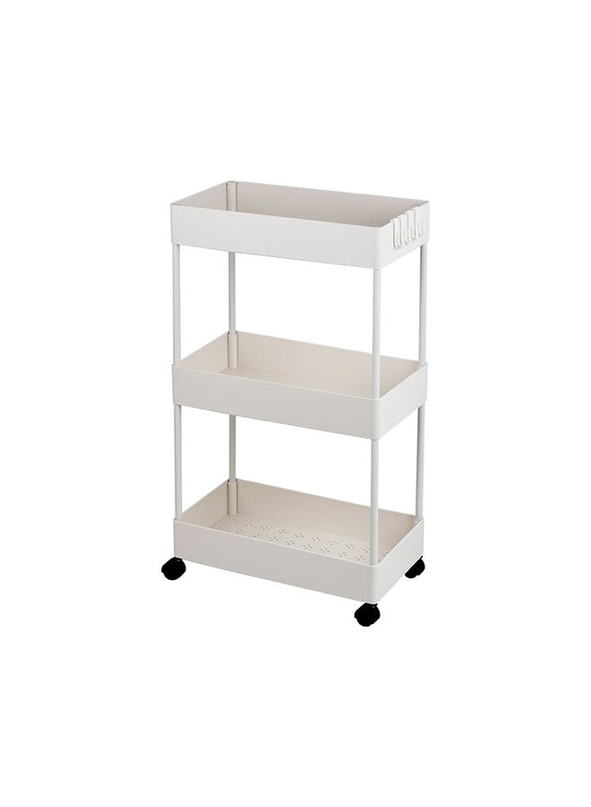 DANUBE HOME Macaw Metal Storage Cart With 3 Storeys – Durable Multi-Tier Metal Organizer Trolley with Wheels for Home, Office, Kitchen Storage, Portable Space-Saving Rolling Cart  L40XW2XH63.5  - Image 4