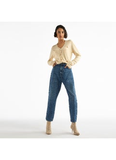 FAV Textured V-neck Button Through Cardigan  - Image 3