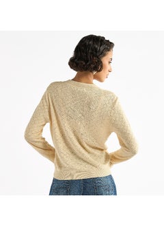 FAV Textured V-neck Button Through Cardigan  - Image 4