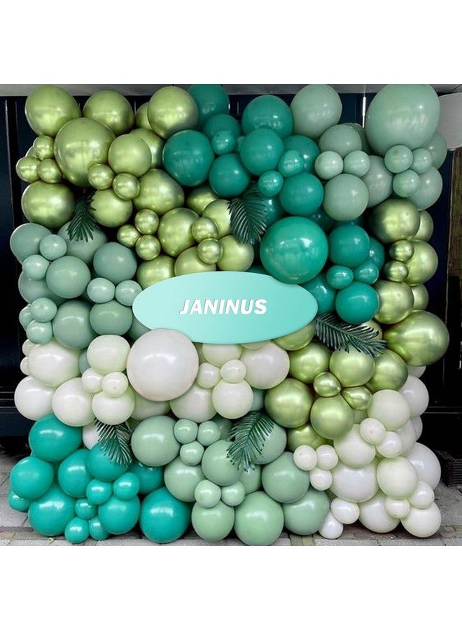 Janinus Turquoise Blue Balloons of Stuffed Black Balloons Inside - Double Stuffed Peacock Blue Balloon Garland Arch Kits with Different Sizes 5 Inch 12 Inch 18 Inch Blue and Black Balloons for Party Decor - Image 5