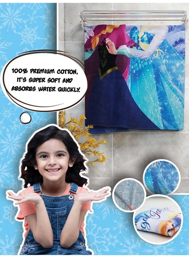 Athom Trendz Athom Living Disney Anna & Elsa 350 GSM 100% Cotton Kids Bath Towel 60x120 cm M4 - Image 4
