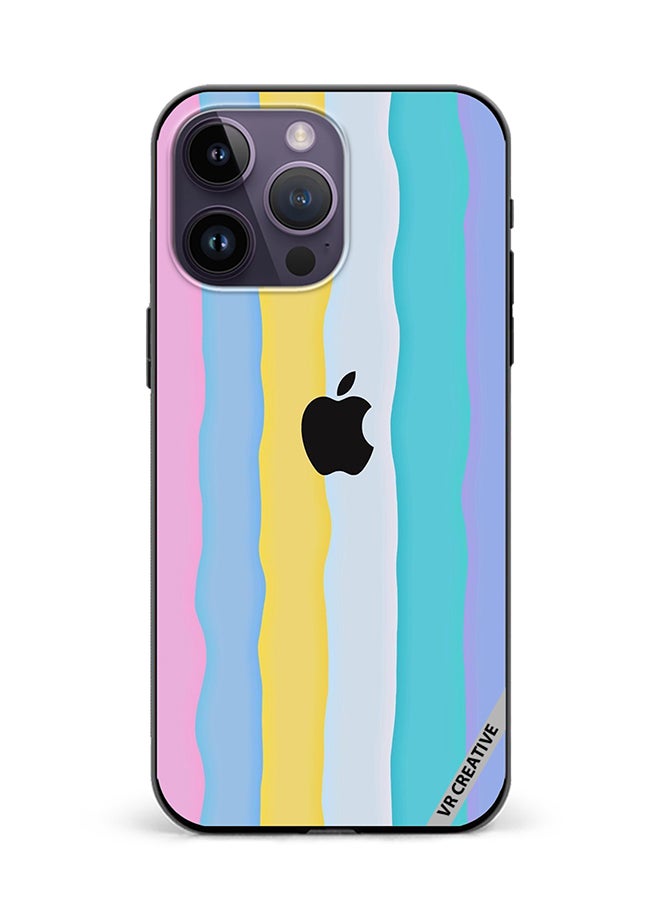 VR CREATIVE Protective Case Cover For Apple iPhone 16 Pro Max Apple Logo Design Multicolour
