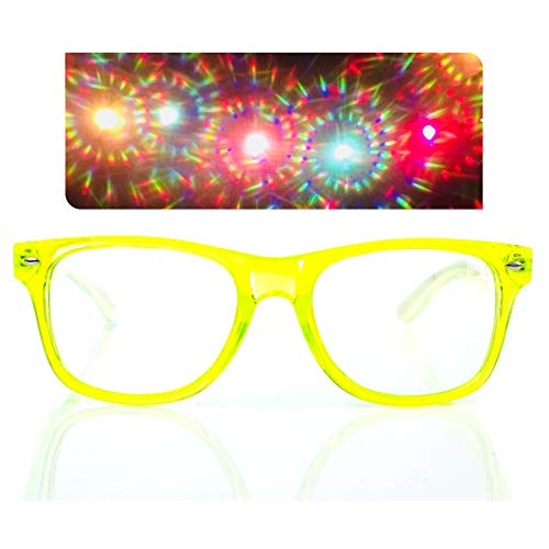 Alternative Imagination Spiral Diffraction Glasses For Raves, Festivals, Holiday Lights - Transparent Green - Image 3