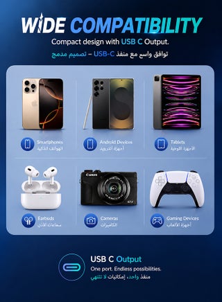 شاحن سيارة مع كابل نوع C 60W شاحن سيارة مزدوج USB-C (DLP5522CC/00) – محول شحن سريع مع كابل USB-C إلى USB-C، إخراج PD، منفذين مزدوجين – - view 2