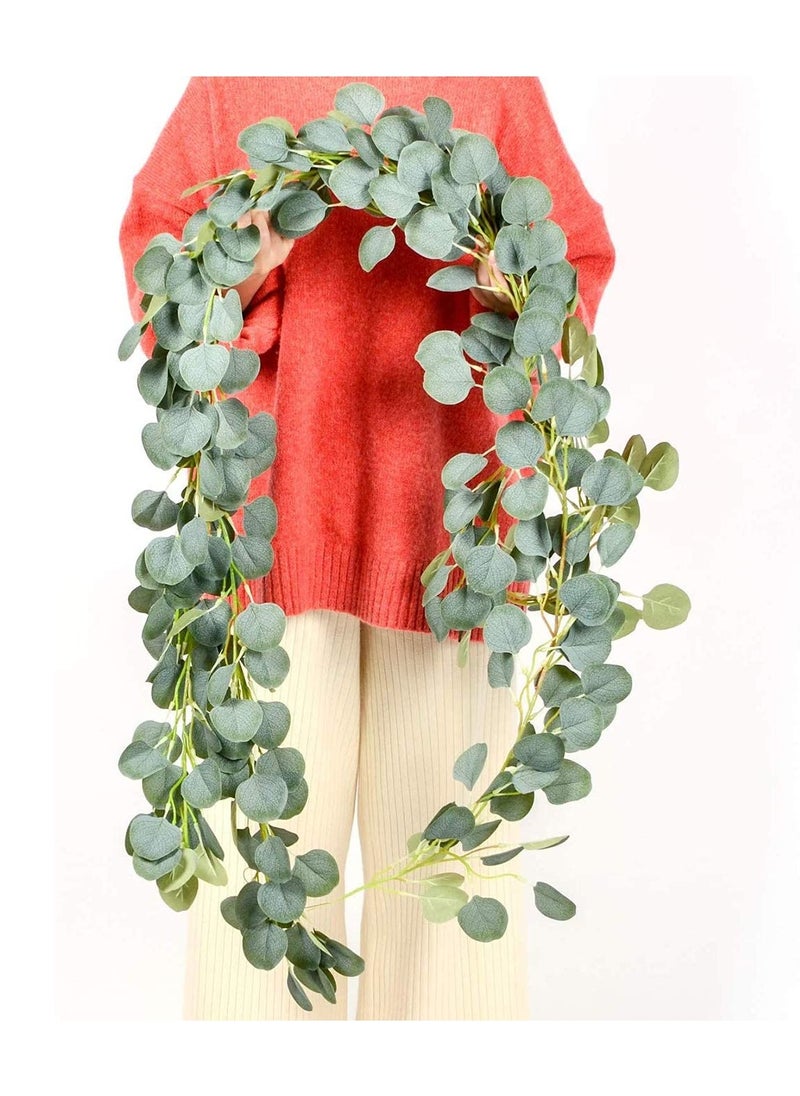 Generic Detachable Artificial Eucalyptus Garland - Faux Greenery for Wedding Backdrop, Arch & Wall Decor - Perfect Plastic Vines for Home & Event Decoration  - Image 1