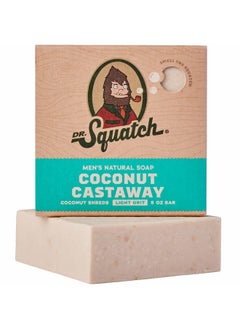 Dr. Squatch Dr. Squatch All Natural Bar Soap for Men with Light Grit, Coconut Castaway 5 Ounce (Pack of 1) 0.02 pounds  - Image 1