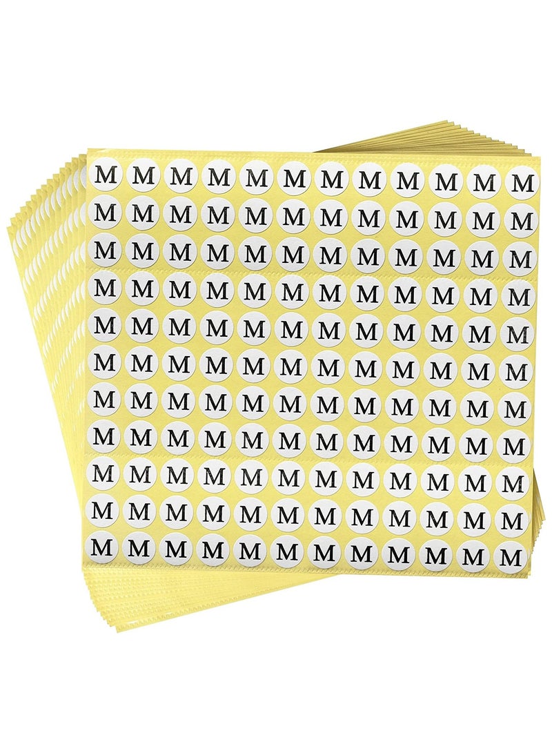 Organizing Stickers M (Medium)  Round White Self Adhesive Paper Labels  Set of 15 Sheets  - Image 2