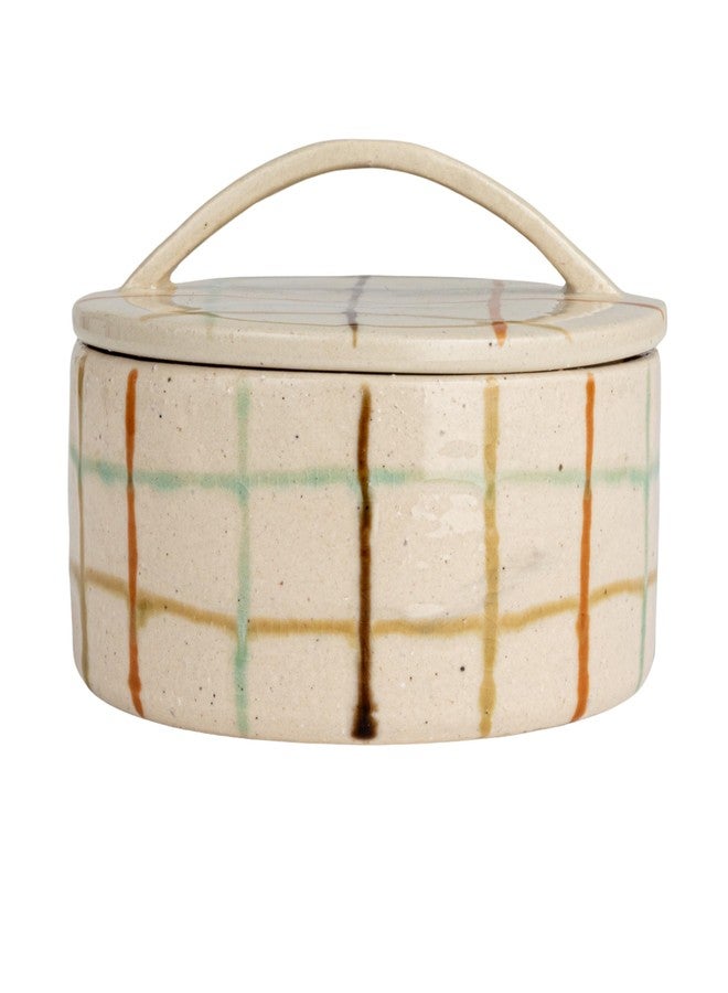 Creative Co-Op, Multicolor Mosaic Retreat Stoneware Dish with Lid, Medium - Image 4