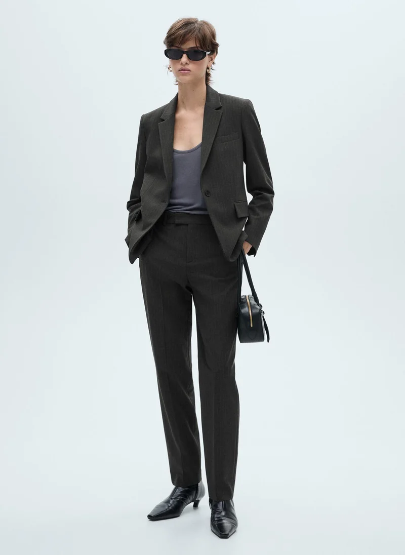 MANGO Casual Pinstripe Suit Trousers