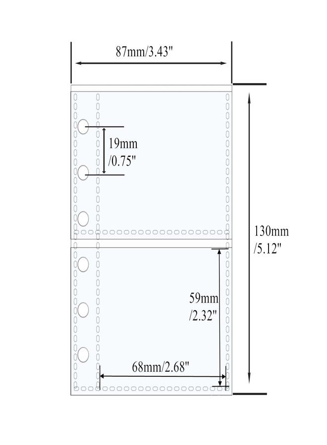 مي يي تيان ٢٠ قطعة من أغلفة الصور الشفافة A7، مقاس ٢.٦ × ٢.٣ بوصة، تحتوي على جيبين لبطاقات الصور، صفحات إعادة تعبئة لألبوم صور من البولي بروبيلين، مناسبة لمجلدات ذات ٦ حلقات. - Image 2