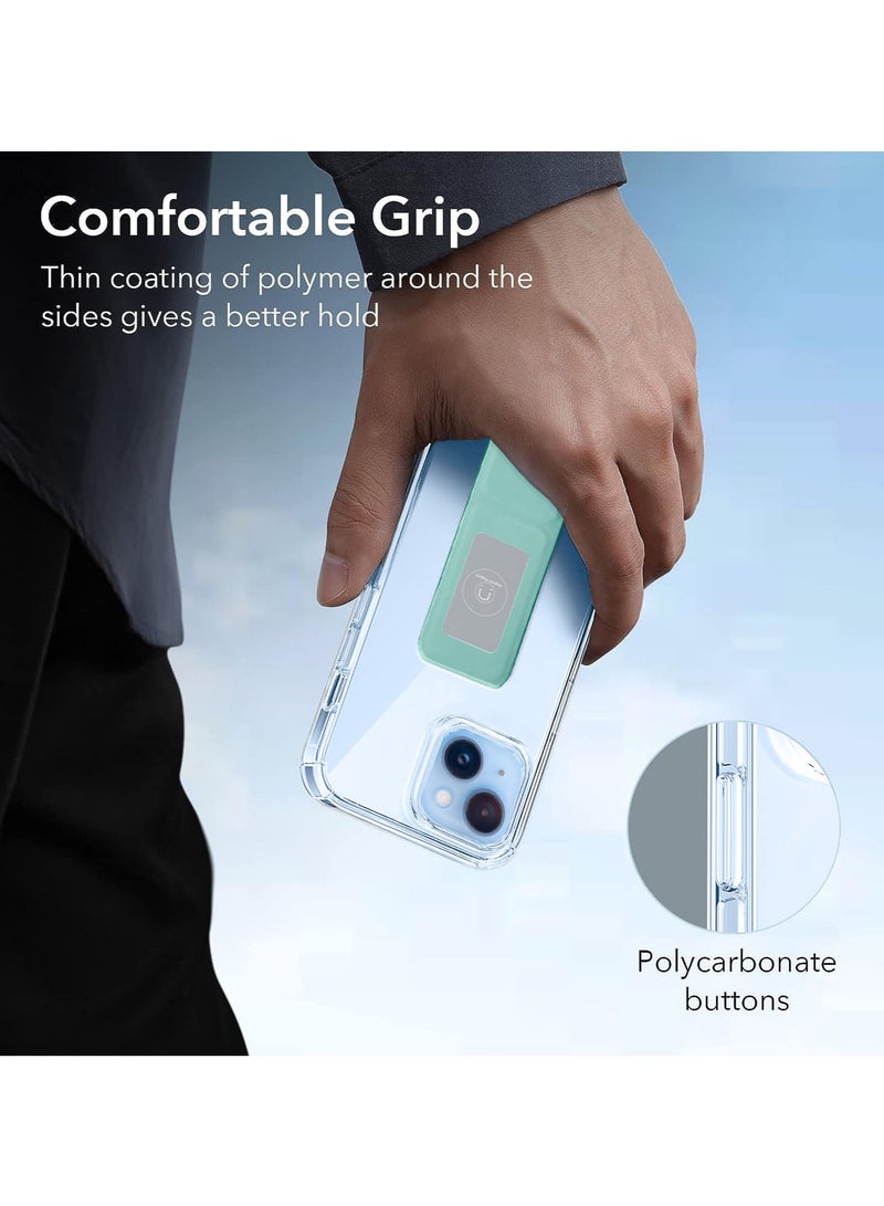 Wtech TPU Hand Grip Air Pillow Case Cover For Apple iPhone 15 2023 Clear/Sea Green - Image 3
