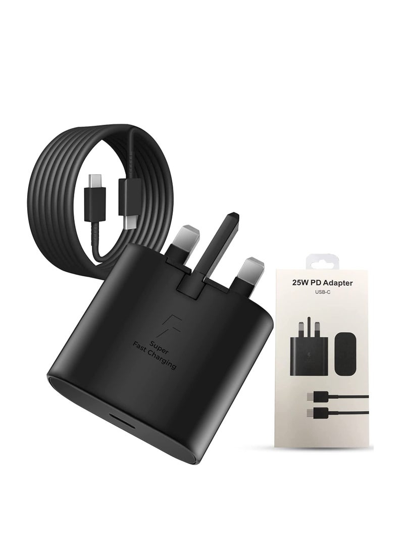 25W USB C Charger for Samsung,Type C Fast Charging Plug for Galaxy S24/S23/ S22 Ultra S22+/ S21 S20 S10 S9, Note 20/10/ 9, iPad Pro 13, iPad Air 7/6 ,Mini 7/6, Google Pixel 9/8/7/6, 1M USB C to C Cable - Image 1