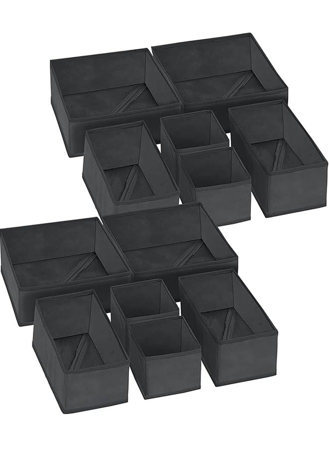 PADOM Padom Clothing Storage Organizers, 12 Set Foldable Underwear Drawer Organizer and Closet Dividers, Storage Box for Clothes, Socks, Underwear  - Image 1