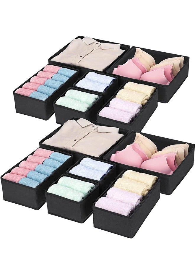 PADOM Padom Clothing Storage Organizers, 12 Set Foldable Underwear Drawer Organizer and Closet Dividers, Storage Box for Clothes, Socks, Underwear  - Image 4