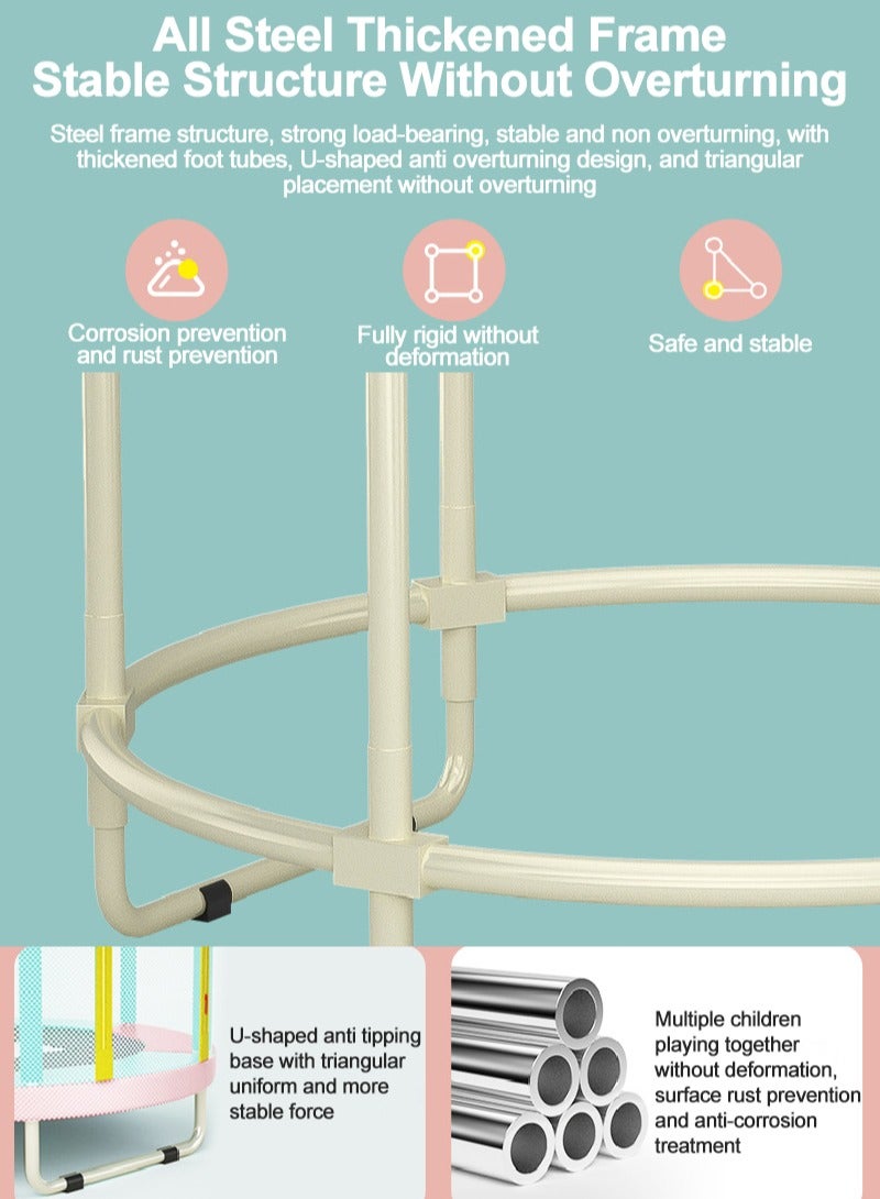 ما بيبي 1.2m الأطفال الترامبولين الترامبولين الصليب بار الأطفال في الأماكن المغلقة مع شبكة واقية الترامبولين الترامبولين الطفل لعبة طفل هدية عيد ميلاد الصبي هدية فتاة - Image 5