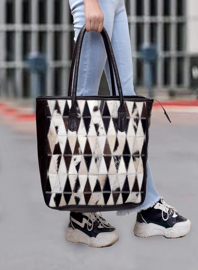 كويرو حقيبة يد جلدية نسائية - حقيبة كتف كلاسيكية من جلد البقر من ستايلو مع حقيبة يد صغيرة متناسقة، مناسبة للاستخدام اليومي أو كهدية - Image 3